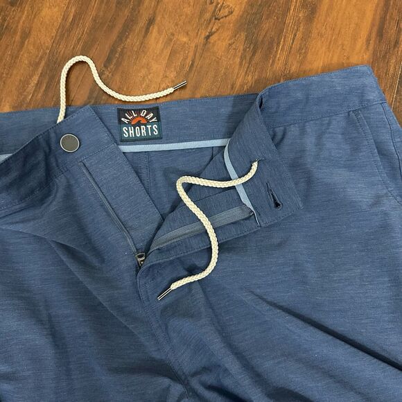 FAHERTY Belt Loop All Day 9" Shorts Drawstring in Navy Blue - Picture 4 of 12